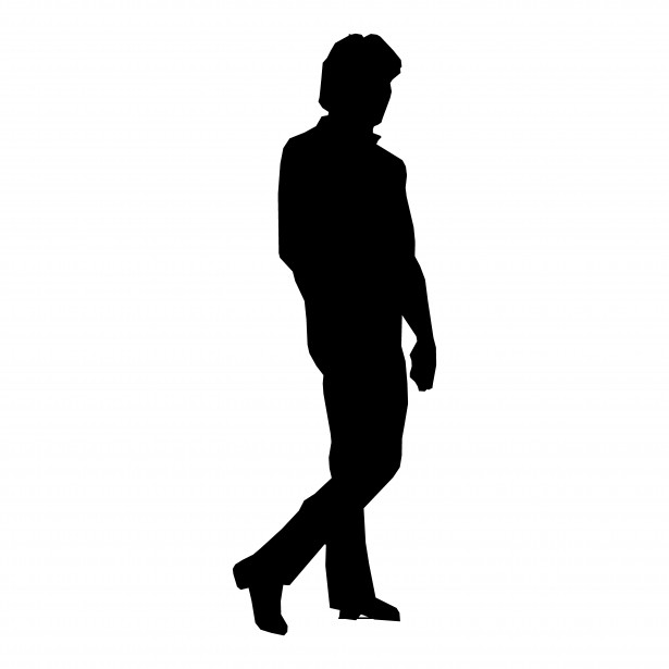 Man Walking Away Silhouette