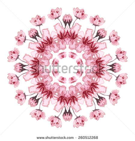 Mandala with Cherry Blossoms