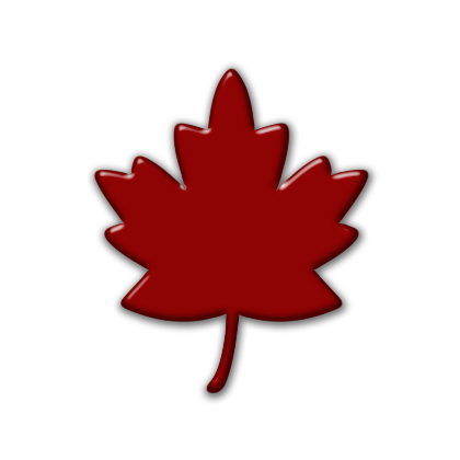Maple Leaf Icon Black and White