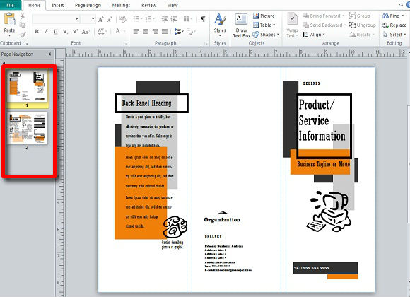 Microsoft Publisher Brochure Templates