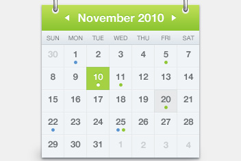 Monthly Calendar Template PSD