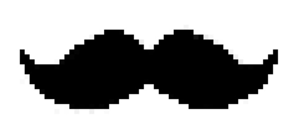 Mustache Pixel Art