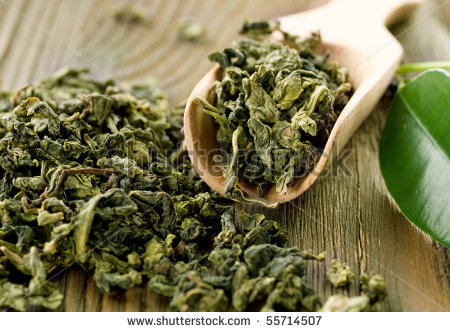 Natural Green Tea Leaves