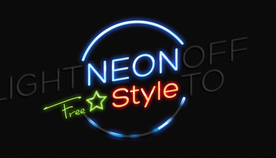 Neon Light Effect Photoshop