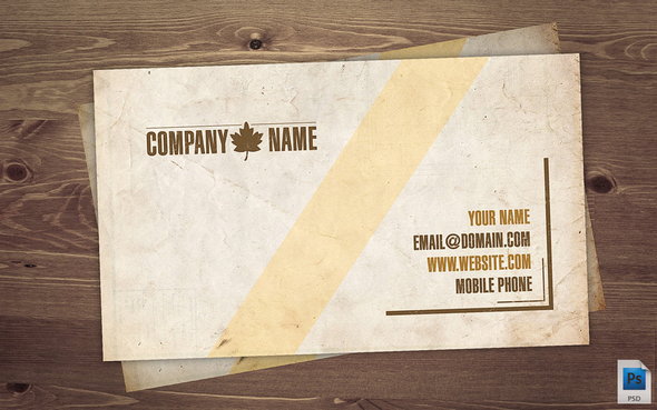 7 Vintage Business Card PSD Images