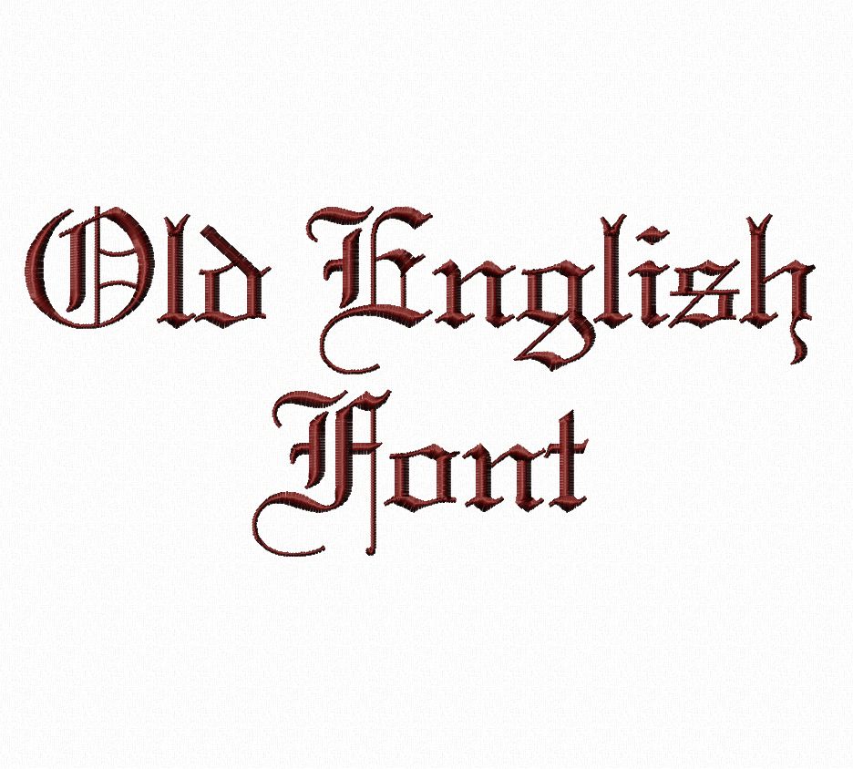 12 Old English Machine Embroidery Font Images