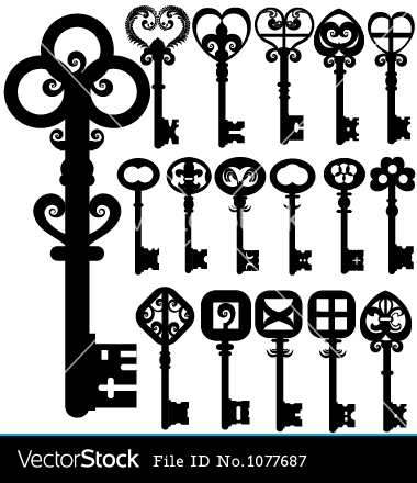 Old Key Silhouette Old Key Silhouette