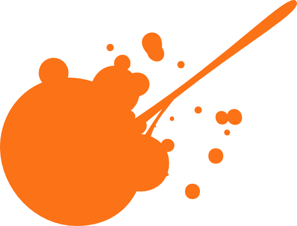 Orange Paint Splatter Clip Art