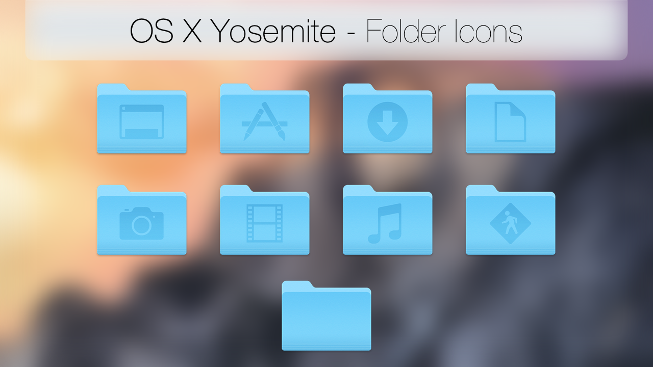 OS X Folder Icons Yosemite