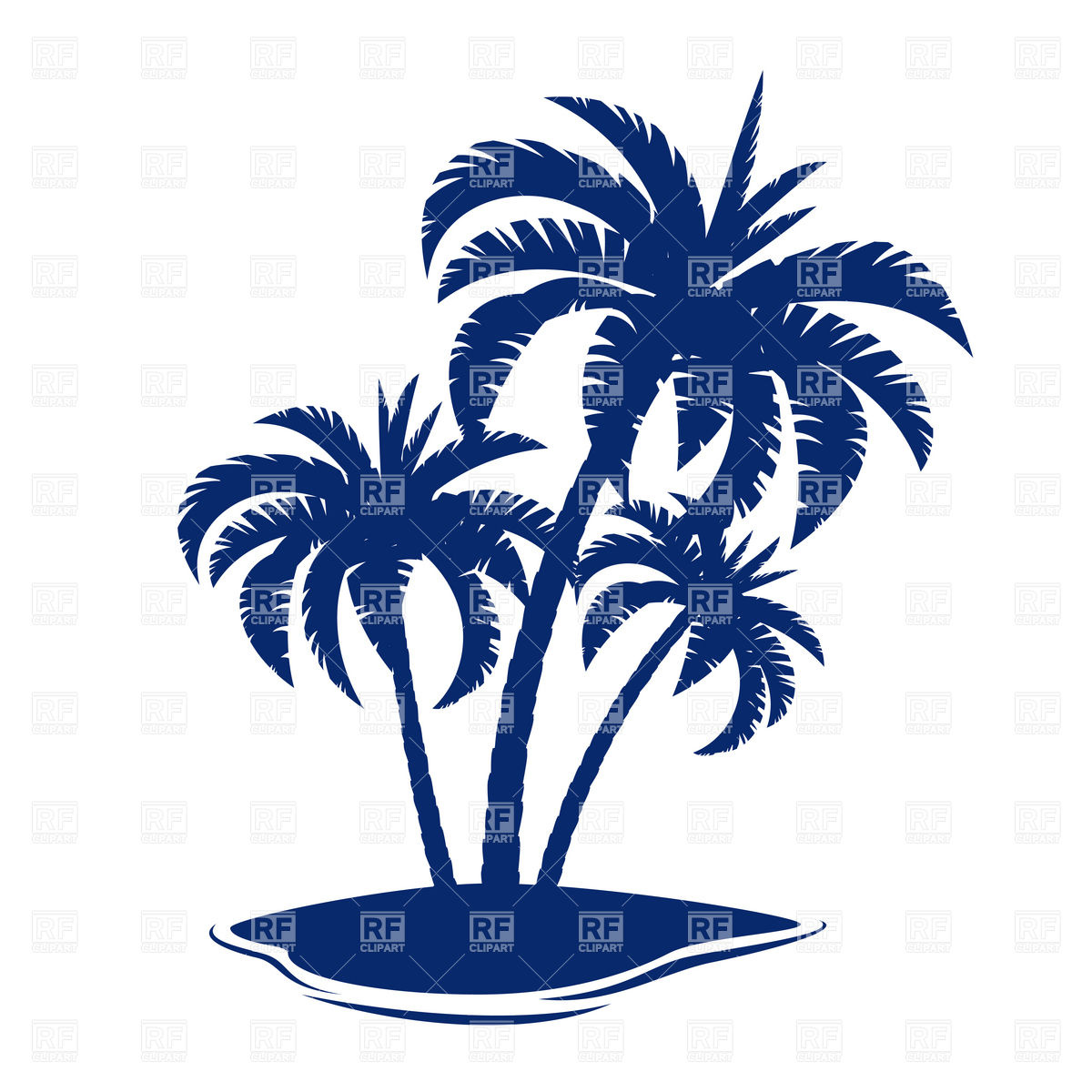 Palm Tree Silhouette Clip Art