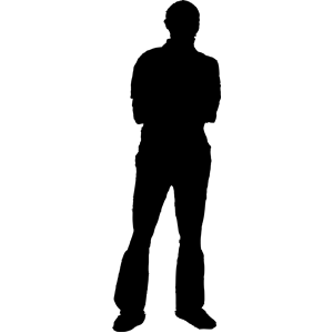 Person Standing Silhouette Man