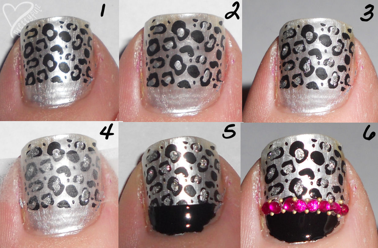 Pink and Leopard Toe Nail Designs