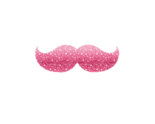 Pink Glitter Mustache