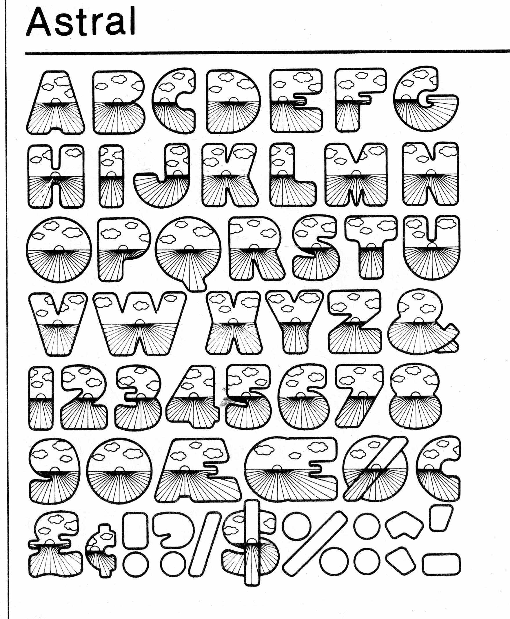 Pretty Font Alphabet Letters