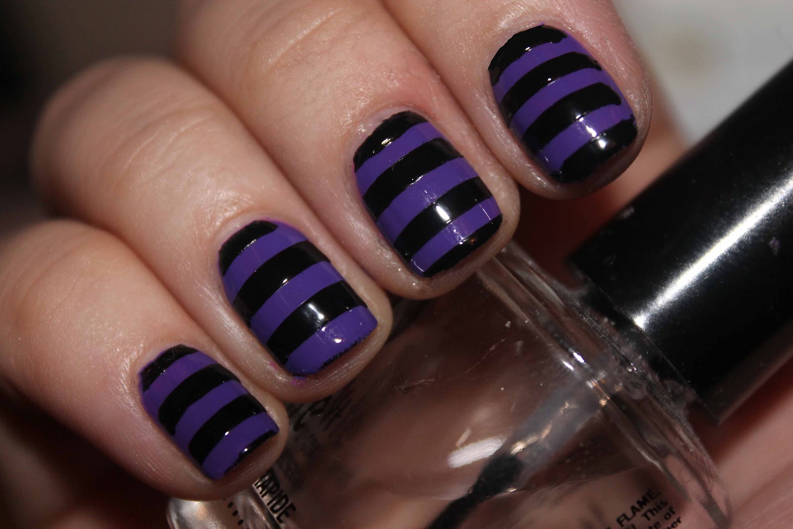 Purple and Black Nail Designs Purple and Black Nail Designs