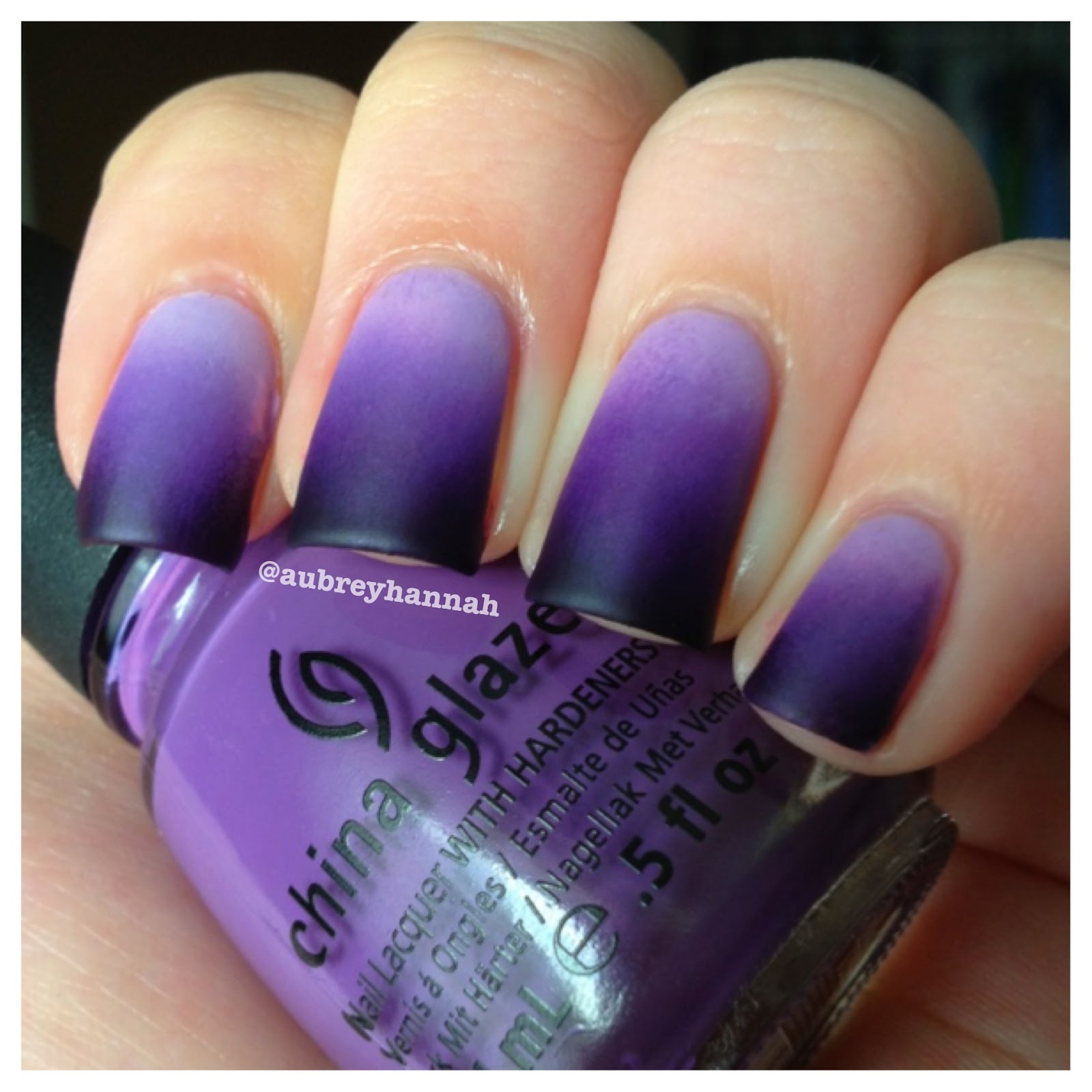 Purple Ombre Nail Design