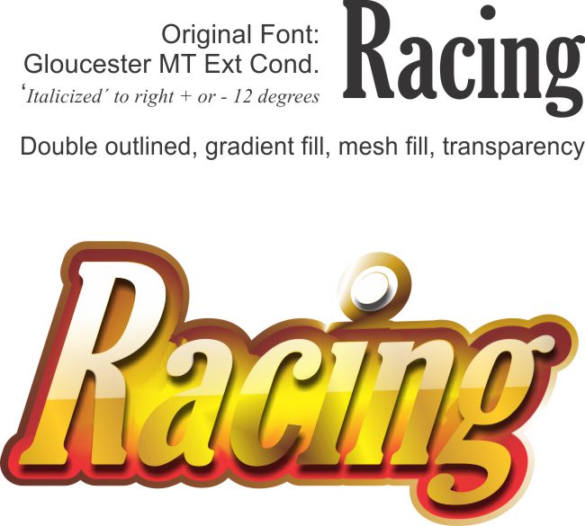 Race Car Number Fonts