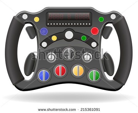 Race Car Steering Wheel Vector