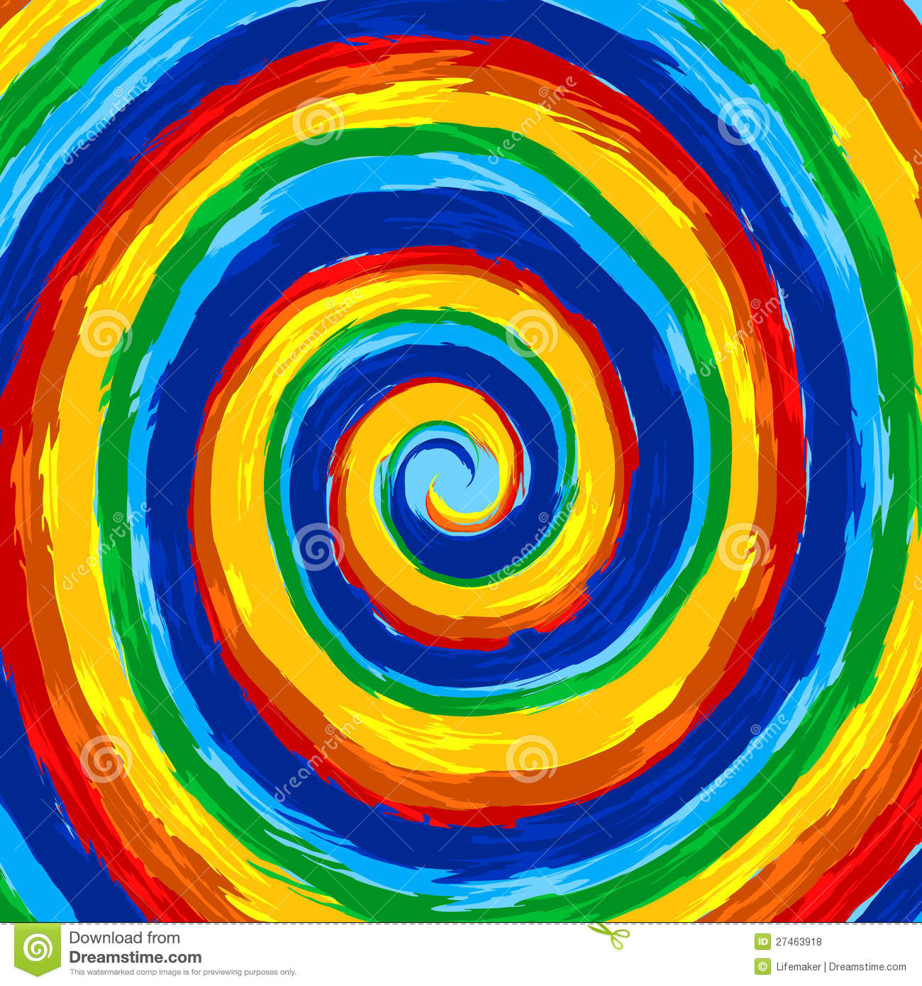 Rainbow Swirl Abstract Drawings