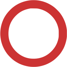 Red Circle with White Outline
