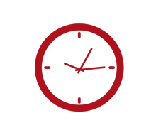 Red Time Clock Icon