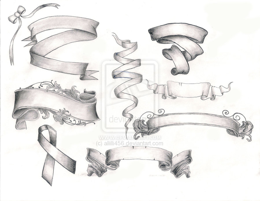 Ribbon Banner Tattoo Design Ribbon Banner Tattoo Design