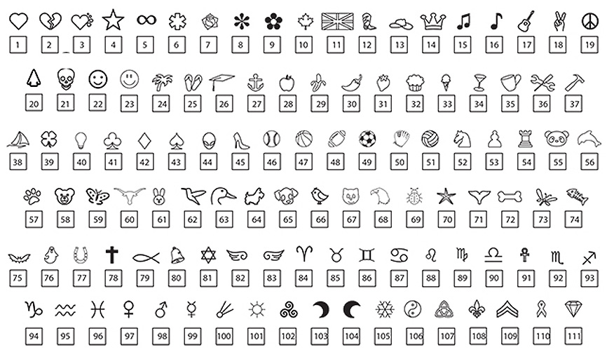 Script Font Symbols