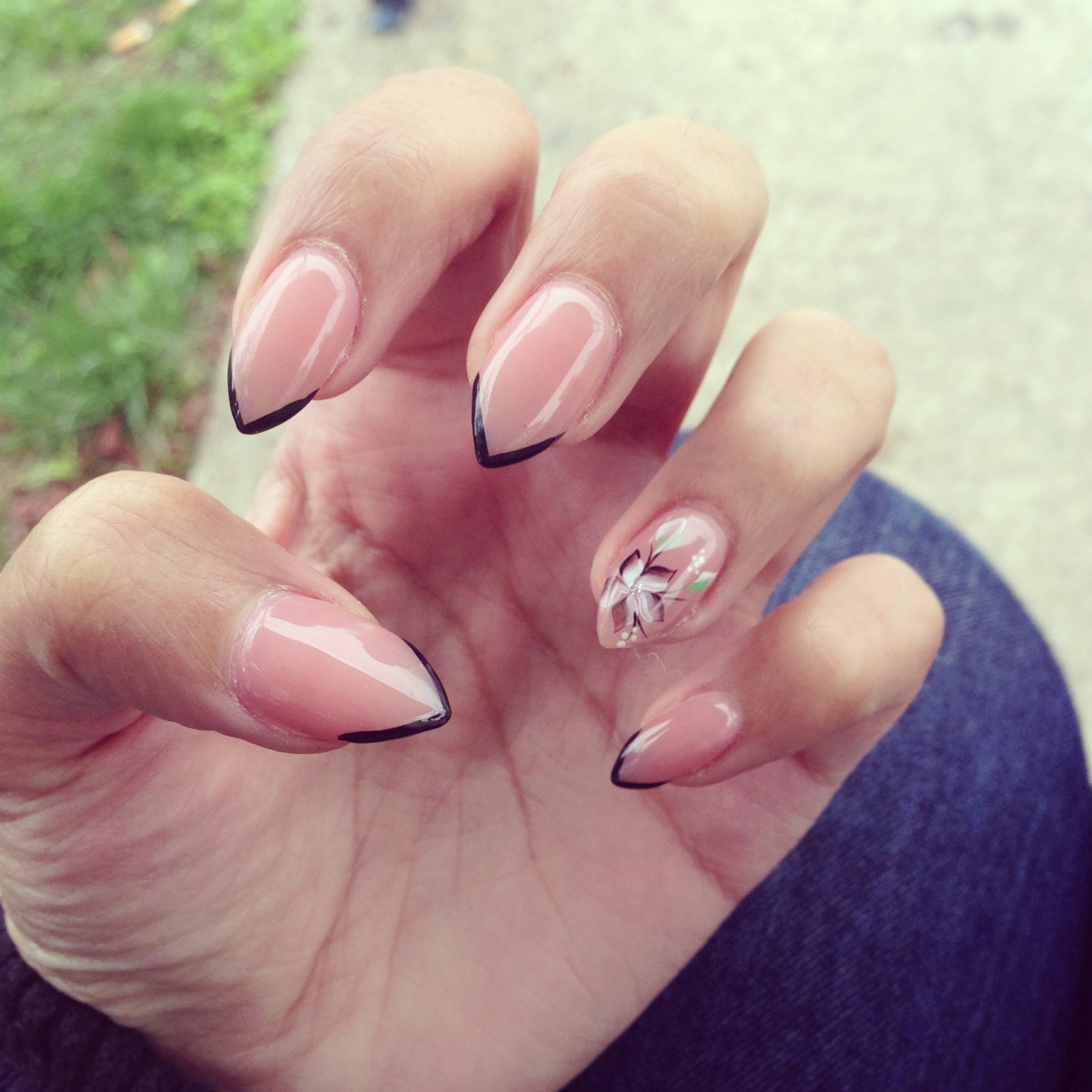 Simple Pointy Nail Design