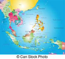 Southeast Asia Map Clip Art
