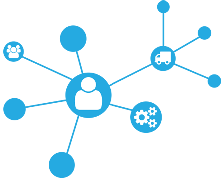 Supply Chain Network Icon Supply Chain Network Icon