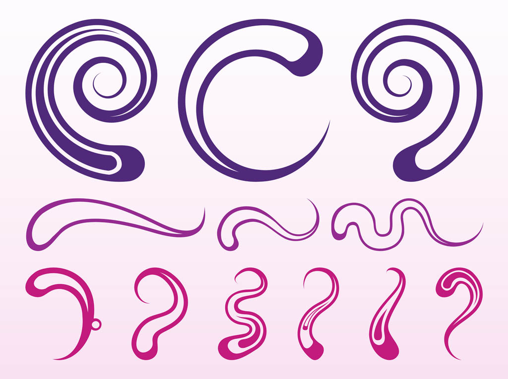 Swirls and Scrolls Clip Art