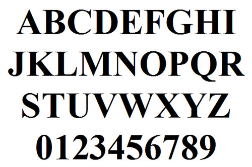 Times New Roman Font