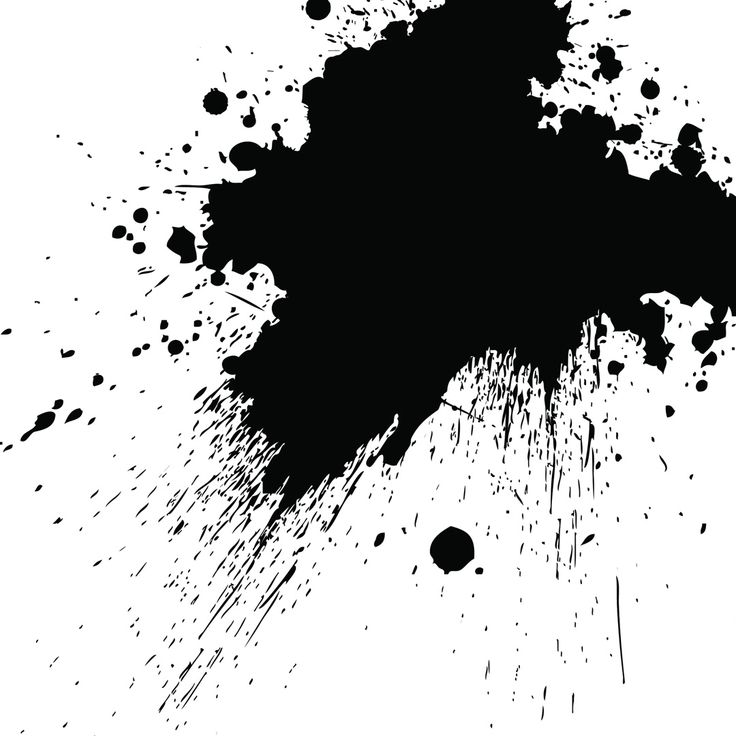 Transparent Black Splatter Paint