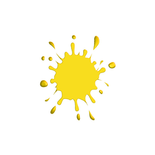 Transparent Yellow Paint Splatter