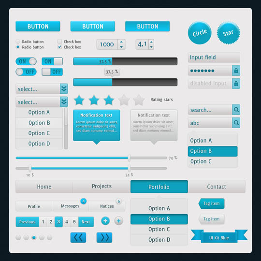 UI Elements PSD