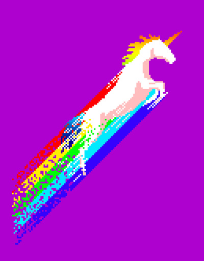Unicorn Pixel Art Print