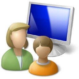User Icon with Computer User Icon with Computer