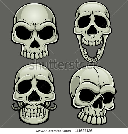 Vector Cartoon Skulls