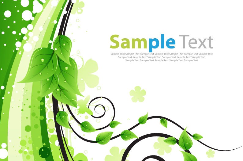 Vector Floral Greeting Card Vector Floral Greeting Card