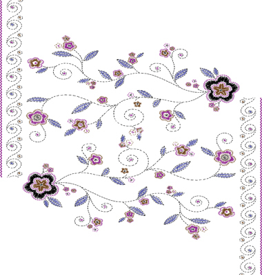 Vector Flower Embroidery
