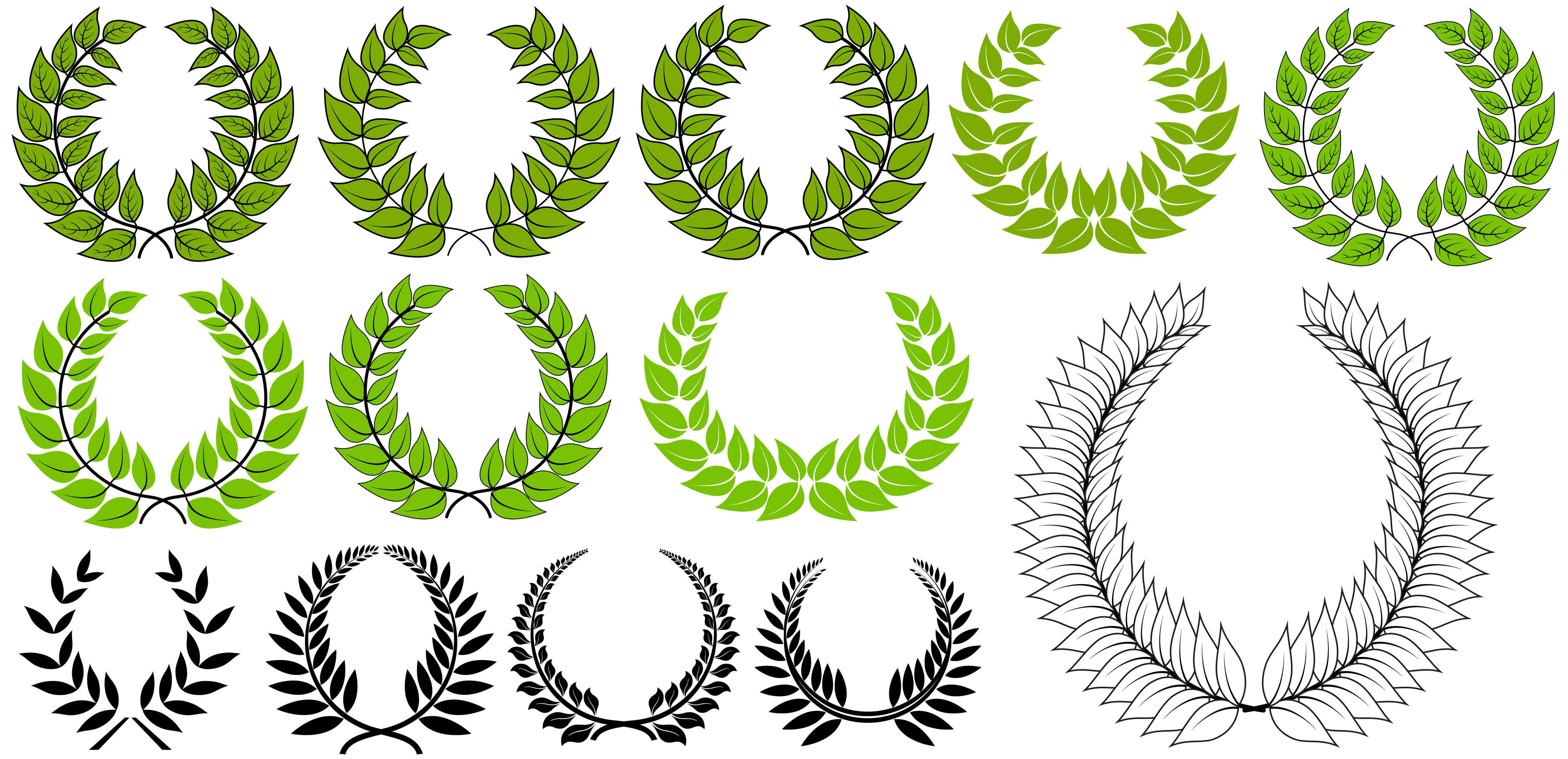 Vector Laurel Wreaths