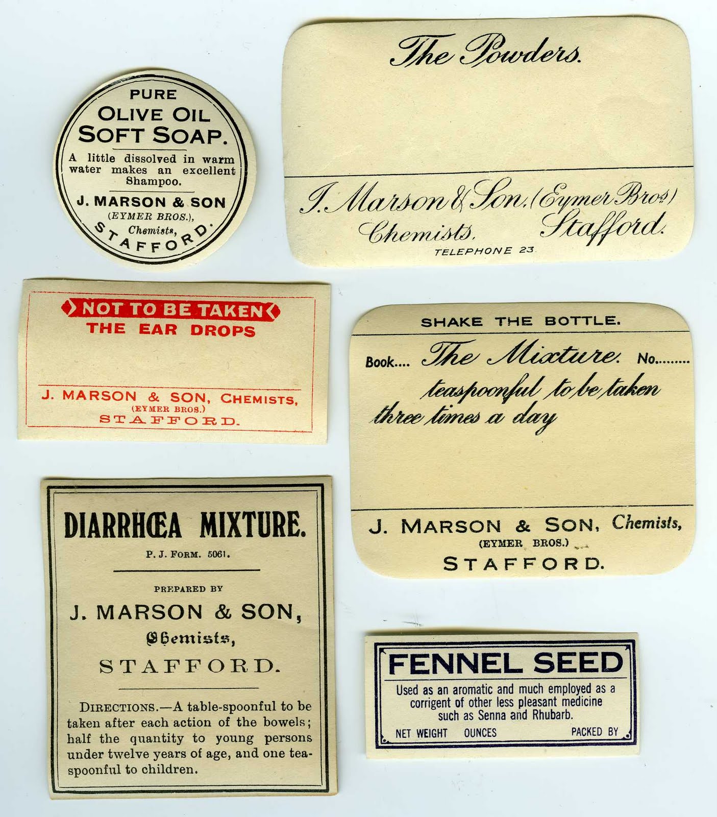 Vintage Apothecary Labels
