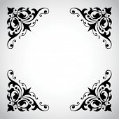 Vintage Decorative Corner Borders Clip Art