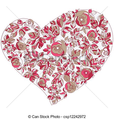 Vintage Heart Vector Clip Art