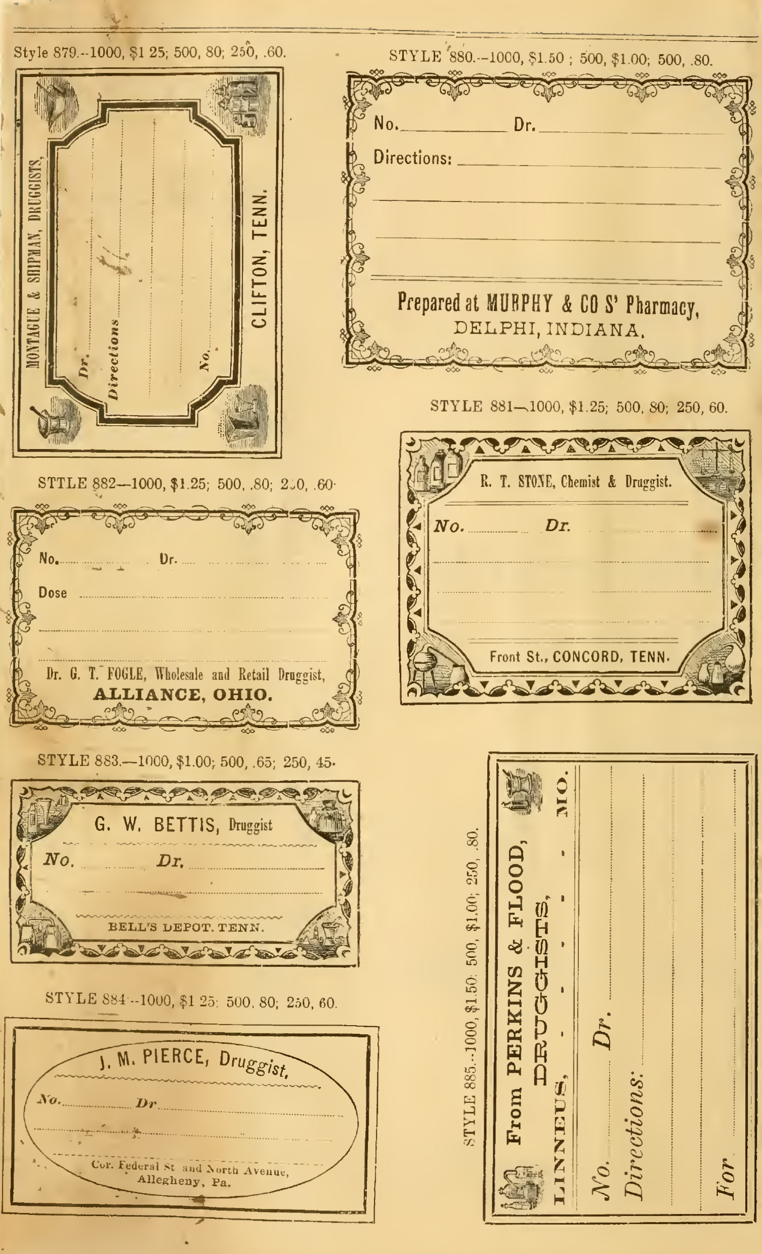 Vintage Pharmacy Labels Printable Free