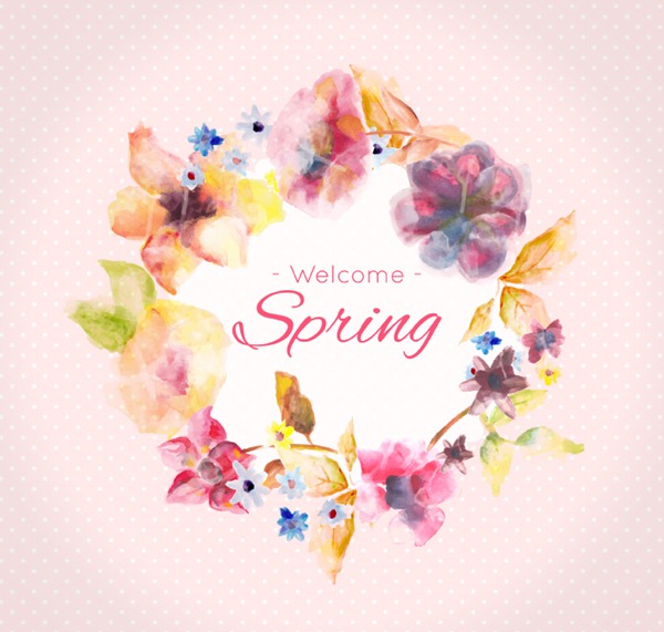 Watercolor Spring Flowers Color Watercolor Spring Flowers Color