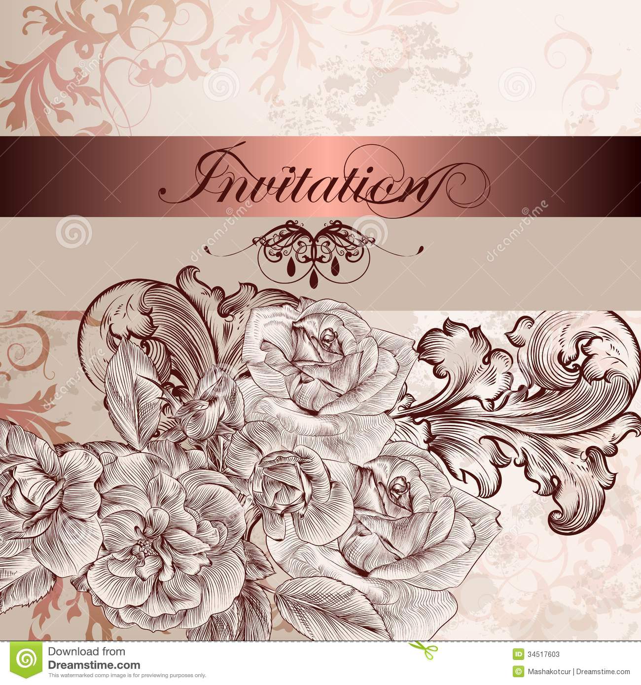 Wedding Invitation Card Vector