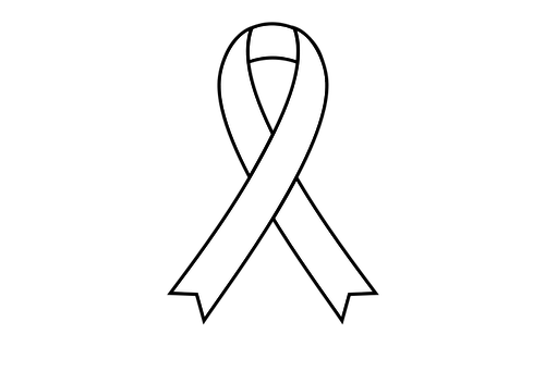 White Cancer Awareness Ribbon Clip Art