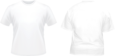 White T-Shirt Front and Back White T-Shirt Front and Back