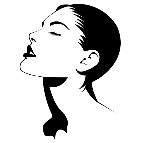 Woman Face with Closed Eyes Clip Art
